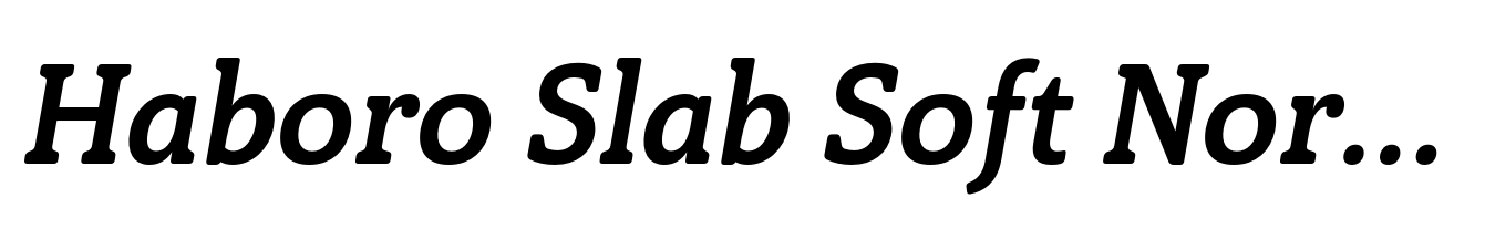 Haboro Slab Soft Norm Ex Bold Italic